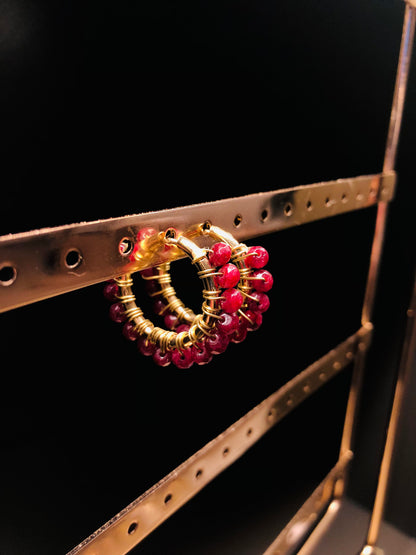 BIJOUX BJ AROS GRANDES GRANATE