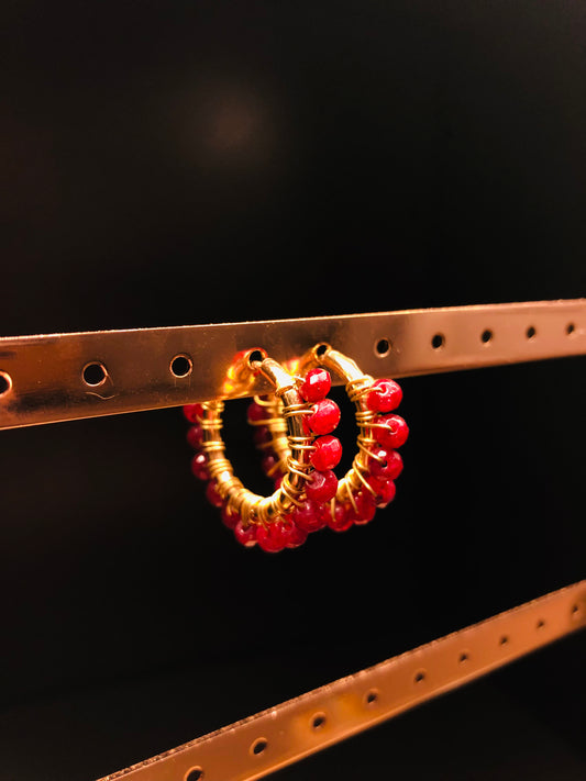 BIJOUX BJ AROS GRANDES GRANATE