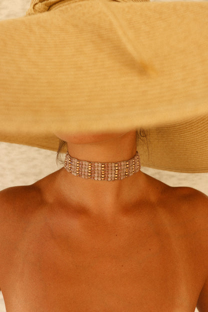 BIJOUX BJ GARGANTILLA CUARZO ROSA