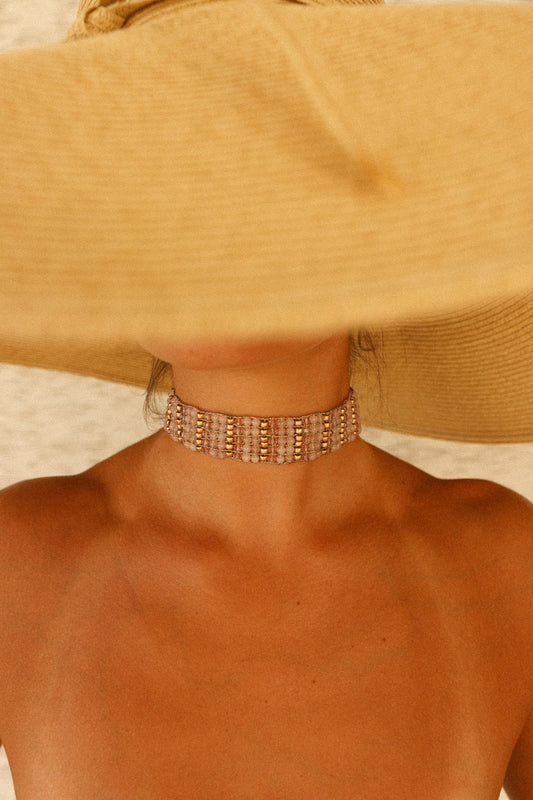 BIJOUX BJ GARGANTILLA CUARZO ROSA