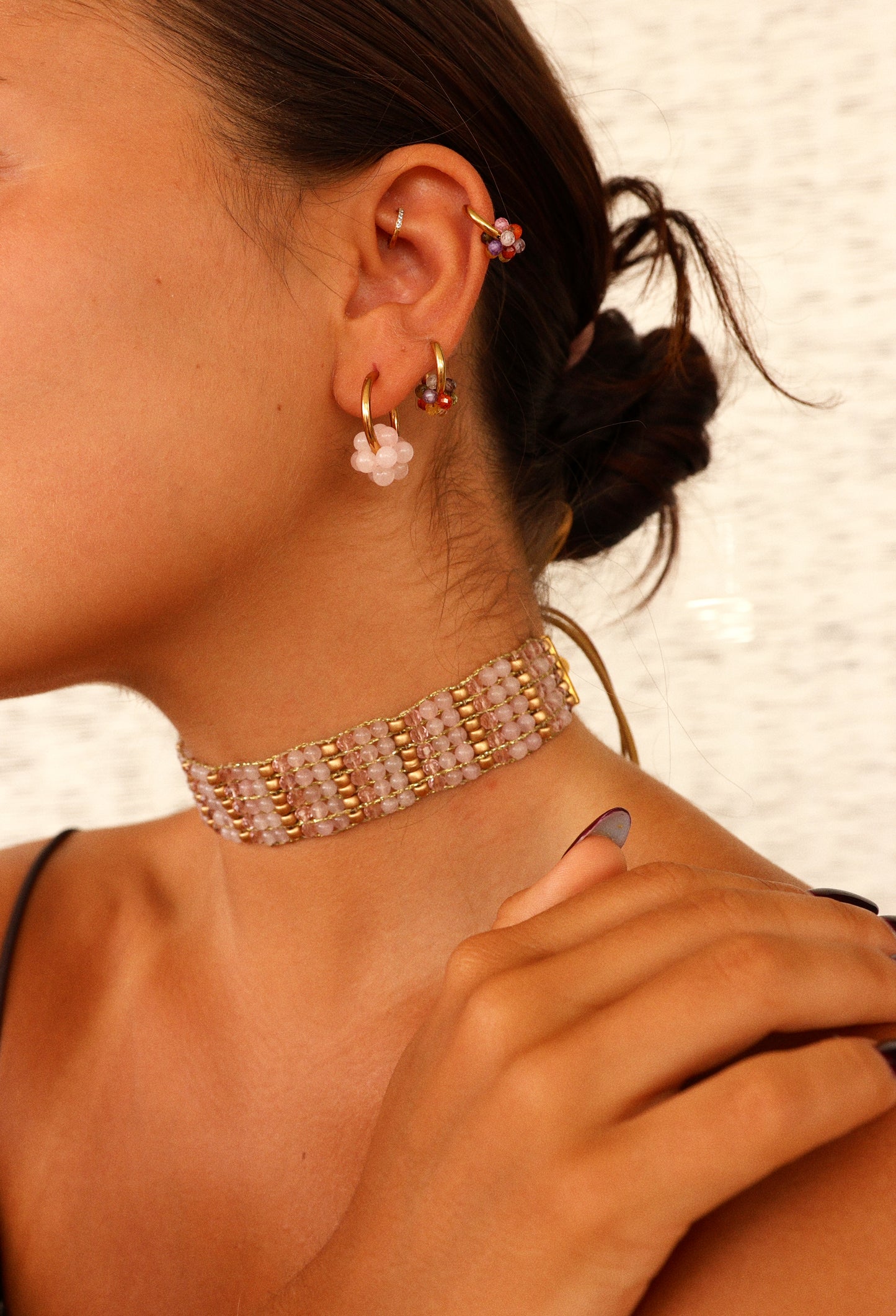 BIJOUX BJ GARGANTILLA CUARZO ROSA