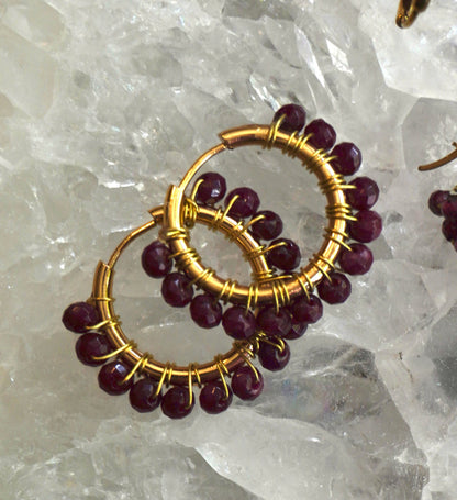 BIJOUX BJ AROS GRANDES GRANATE